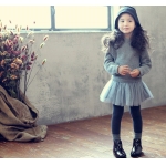 韓版女童毛衣長款公主裙
