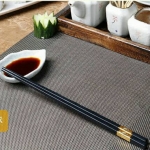 (10雙/包)金絲如意防滑合金筷